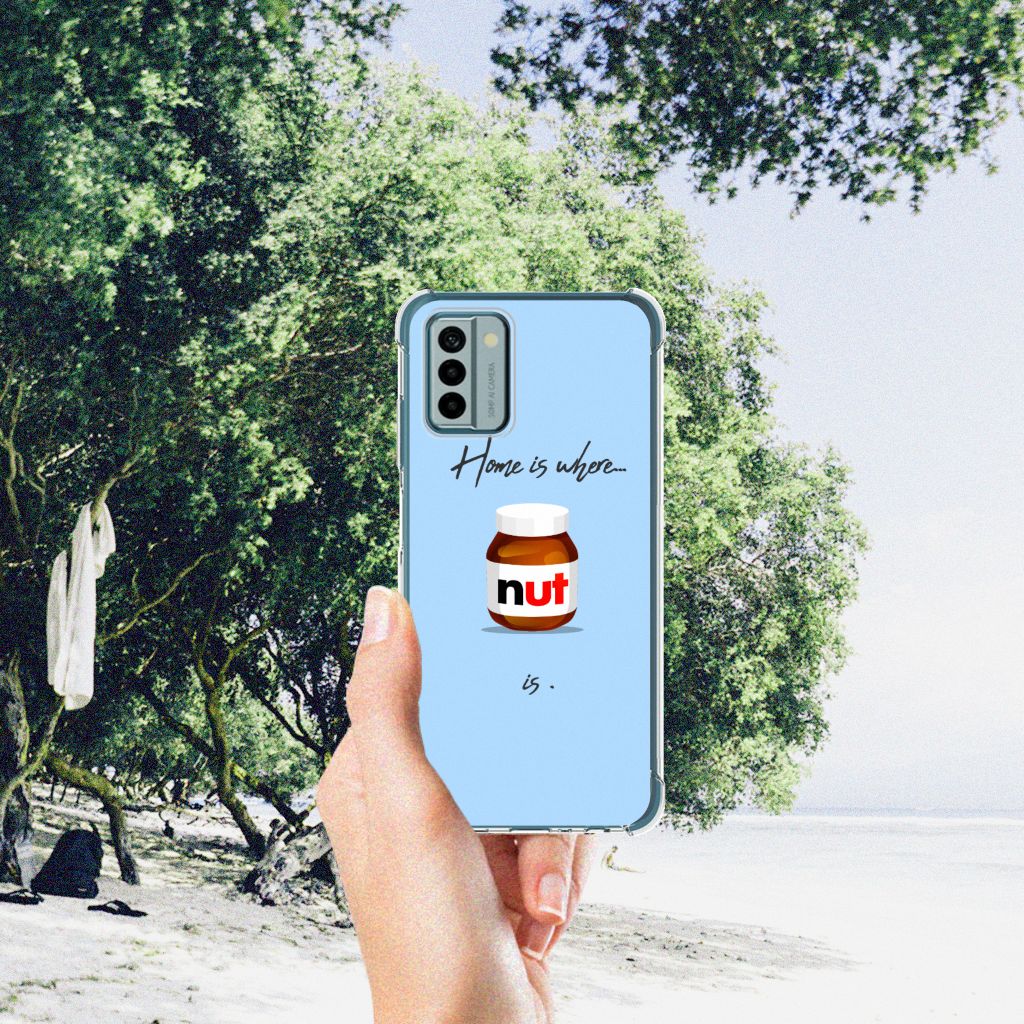 Nokia G22 Beschermhoes Nut Home hand strand blauw ontwerp