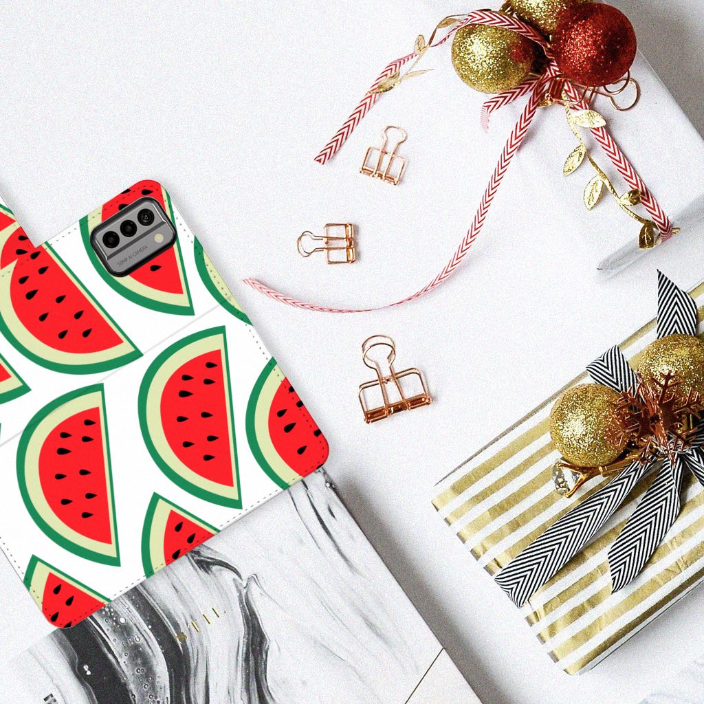 Nokia G22 Book Cover Watermelons design watermeloen aanzicht