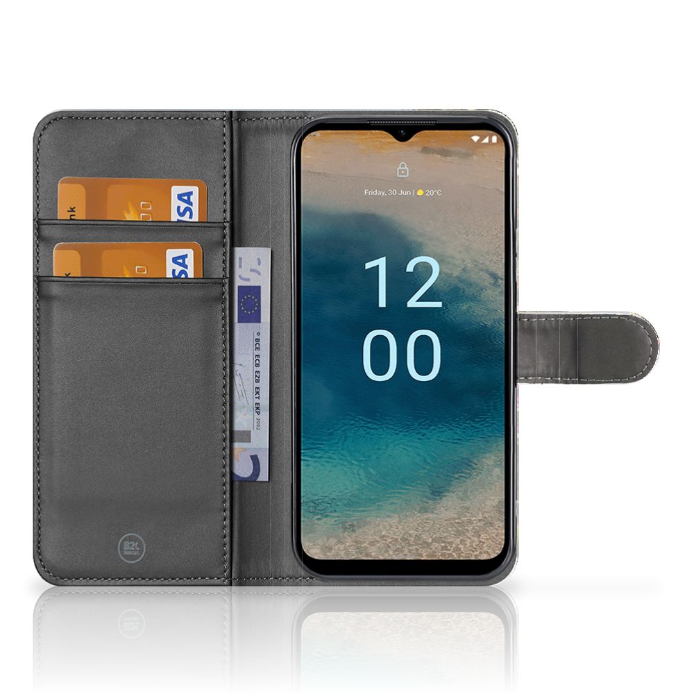 Nokia G22 Flip Cover Amsterdamse Grachten telefoonhoesje designnaam aanzicht