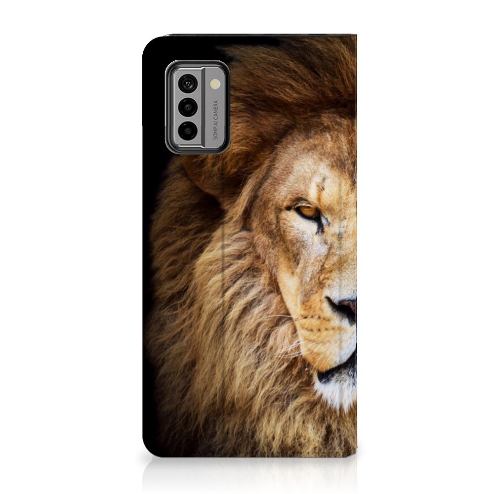 Nokia G22 Hoesje maken Leeuw hoesje leeuw design voorkant