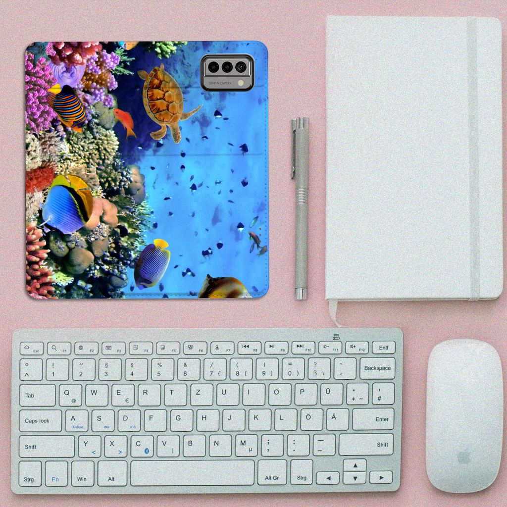Nokia G22 Hoesje maken Vissen kleurrijk design onderwater zicht