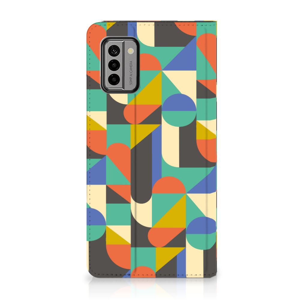 Nokia G22 Hoesje met Magneet Funky Retro design funky retro voorkant