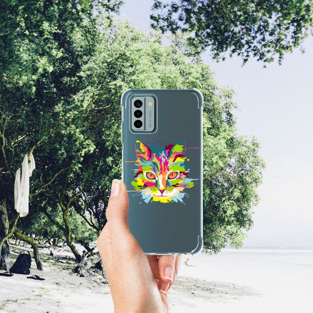 Nokia G22 Stevig Bumper Hoesje Cat Color B2C Telecom