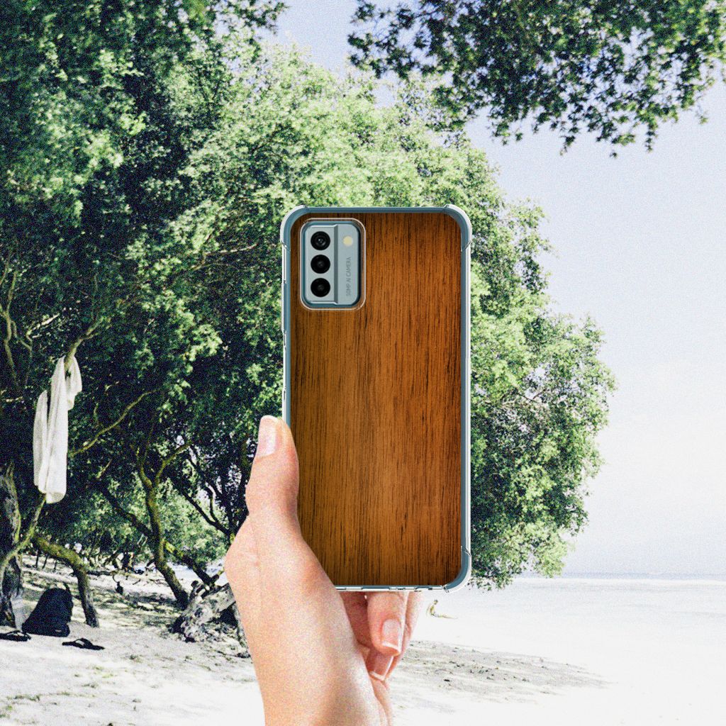 Nokia G22 Stevig Telefoonhoesje Donker Hout B2C Telecom