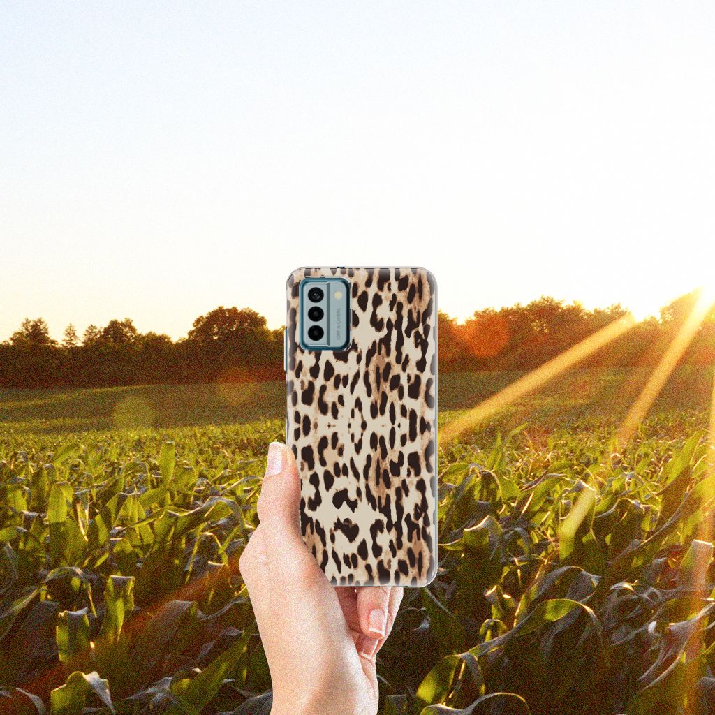 Nokia G22 TPU Hoesje Leopard hoesje luipaardprint aanzicht