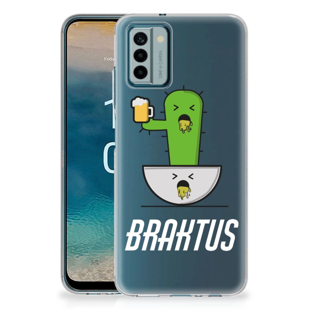 Nokia G22 Telefoonhoesje met Naam Braktus telefoonhoesje cactus print aanzicht