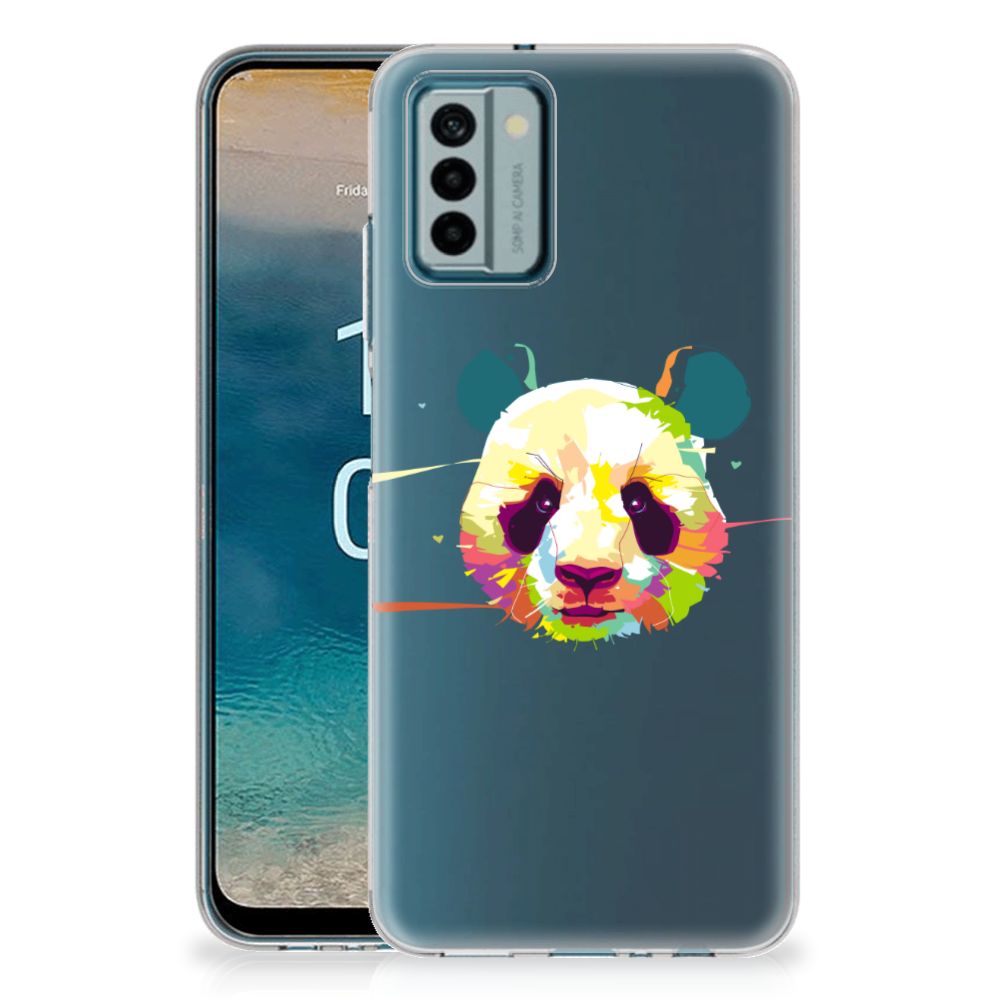Nokia G22 Telefoonhoesje met Naam Panda Color telefoonhoesje panda ontwerp vooraan