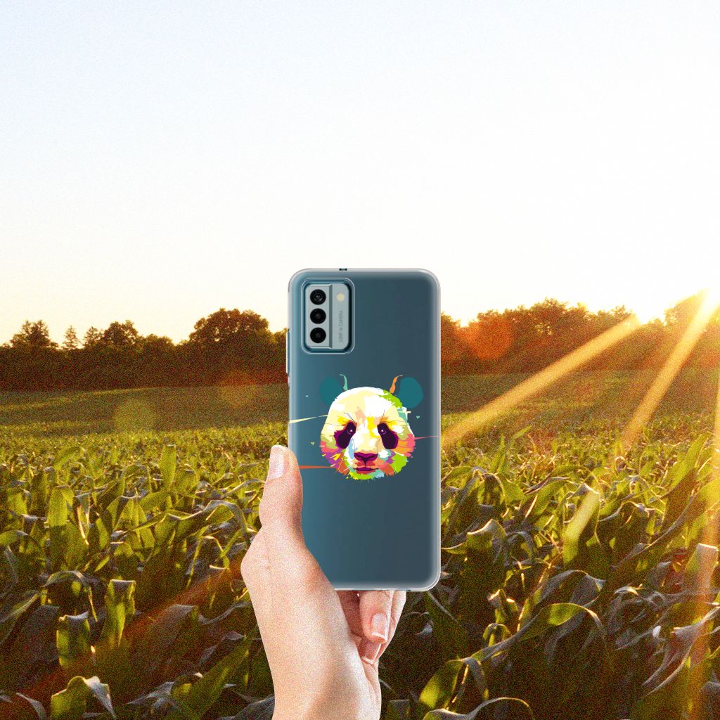 Nokia G22 Telefoonhoesje met Naam Panda Color telefoonhoesje panda design aanzicht