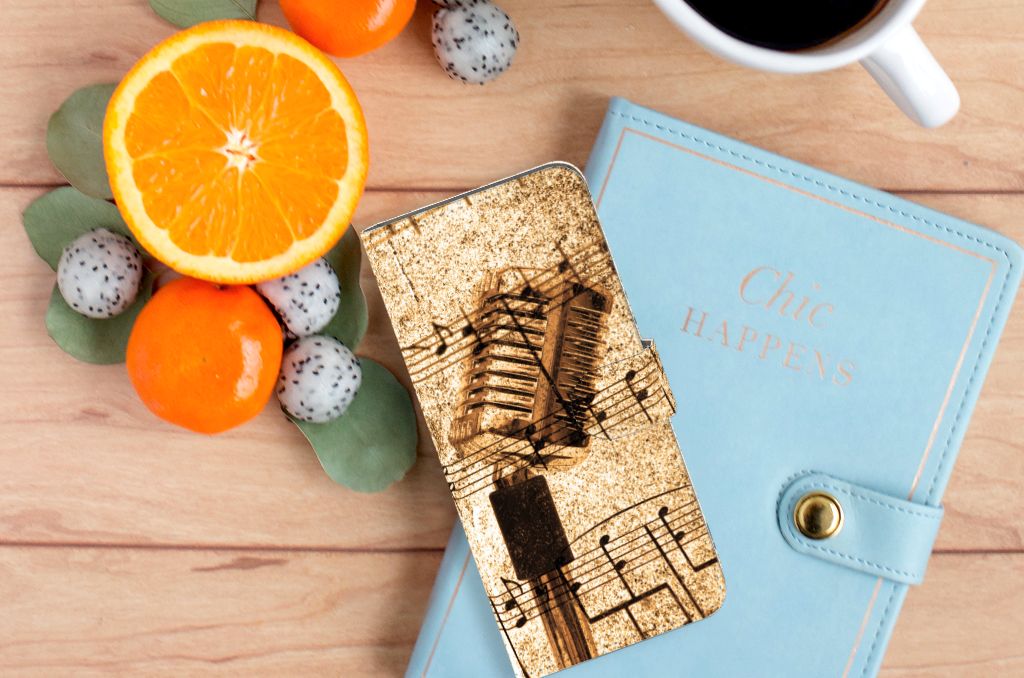 Nokia G22 Telefoonhoesje met foto Bladmuziek design bladmuziek aanzicht