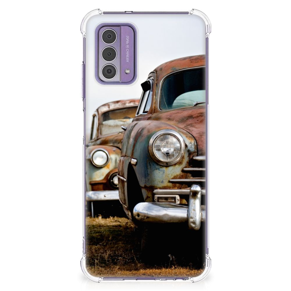 Nokia G42 Anti-shock Hoesje met foto Vintage Auto telefoonhoesje oude auto voorkant