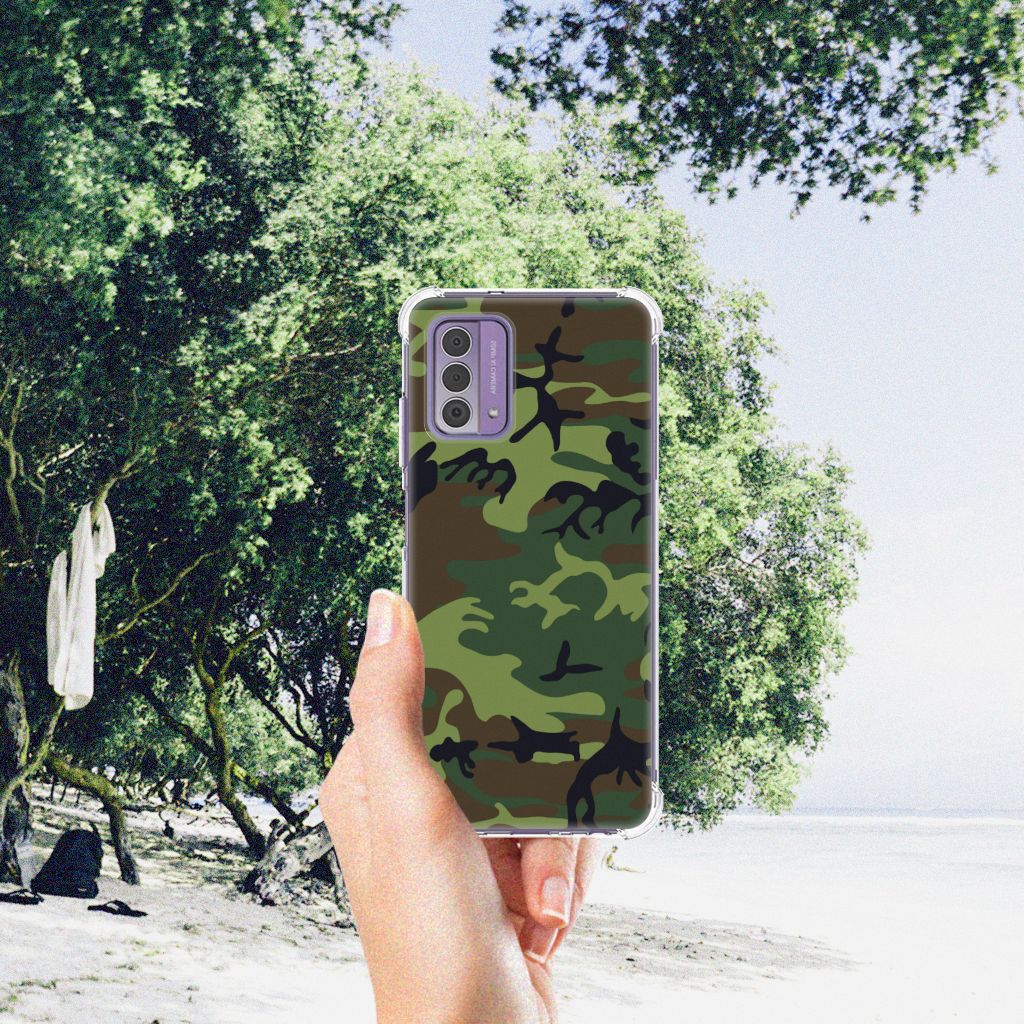 Nokia G42 Doorzichtige Silicone Hoesje Army Dark B2C Telecom