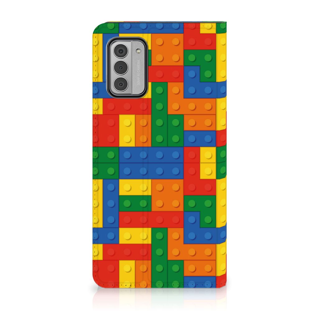 Nokia G42 Hoesje met Magneet Blokken design Lego voorkant
