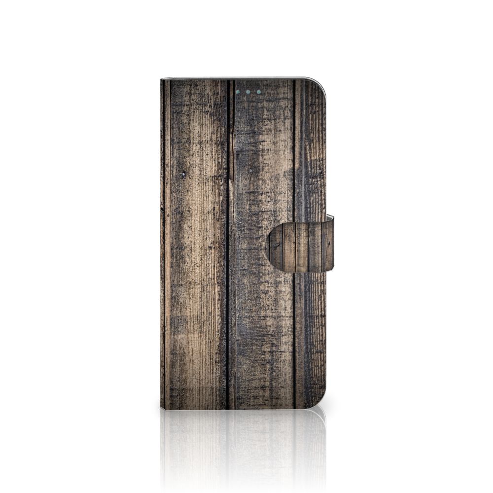 Nokia X10 | Nokia X20 Book Style Case Steigerhout houten design voorkant