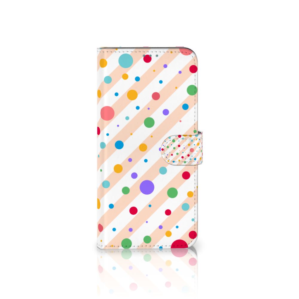Nokia X10 | Nokia X20 Telefoon Hoesje Dots boekhoesje design Dots aanzicht