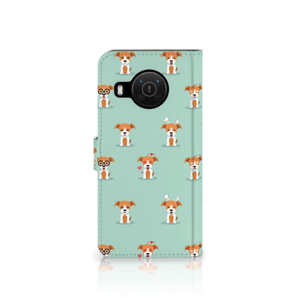 Nokia X10 | Nokia X20 Telefoonhoesje met Pasjes Pups design honden aanzicht