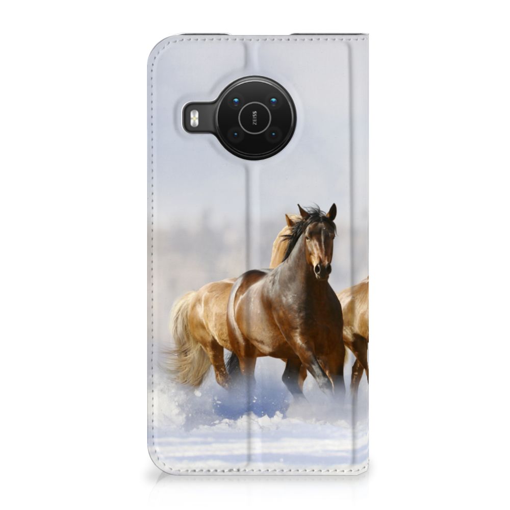 Nokia X20 | X10 Hoesje maken Paarden paarden design voorkant