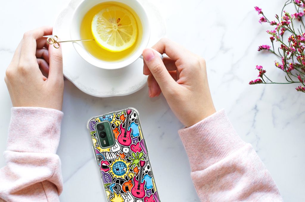 Nokia XR21 Anti Shock Bumper Case Punk Rock telefoonhoesje design punkrock aanzicht