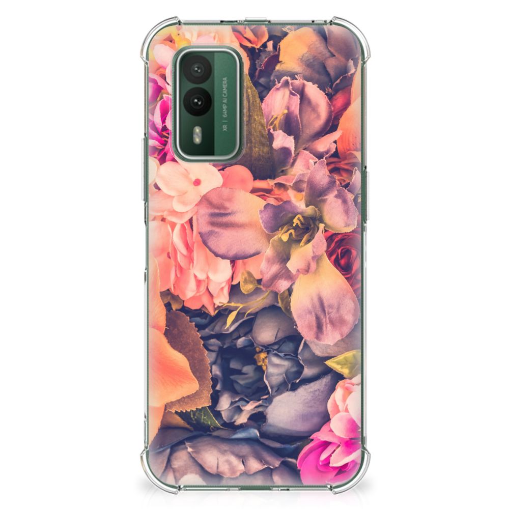 Nokia XR21 Case Bosje Bloemen bloemen ontwerp achterkant