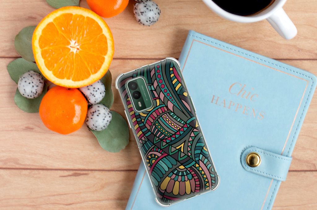 Nokia XR21 Doorzichtige Silicone Hoesje Aztec B2C Telecom