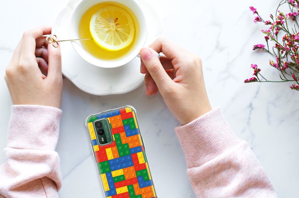 Nokia XR21 Doorzichtige Silicone Hoesje Blokken B2C Telecom