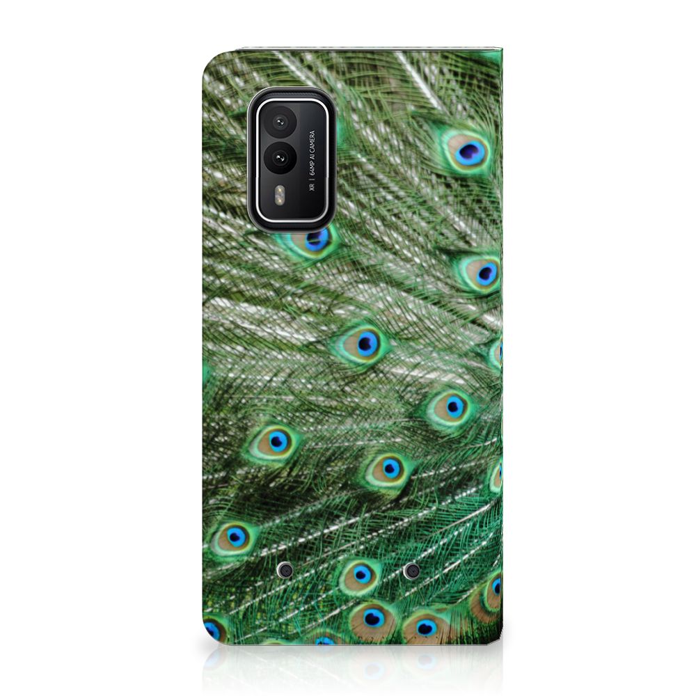 Nokia XR21 Hoesje maken Pauw - duurzaam design met pauwenveren voor bescherming en gebruiksgemak 🌟