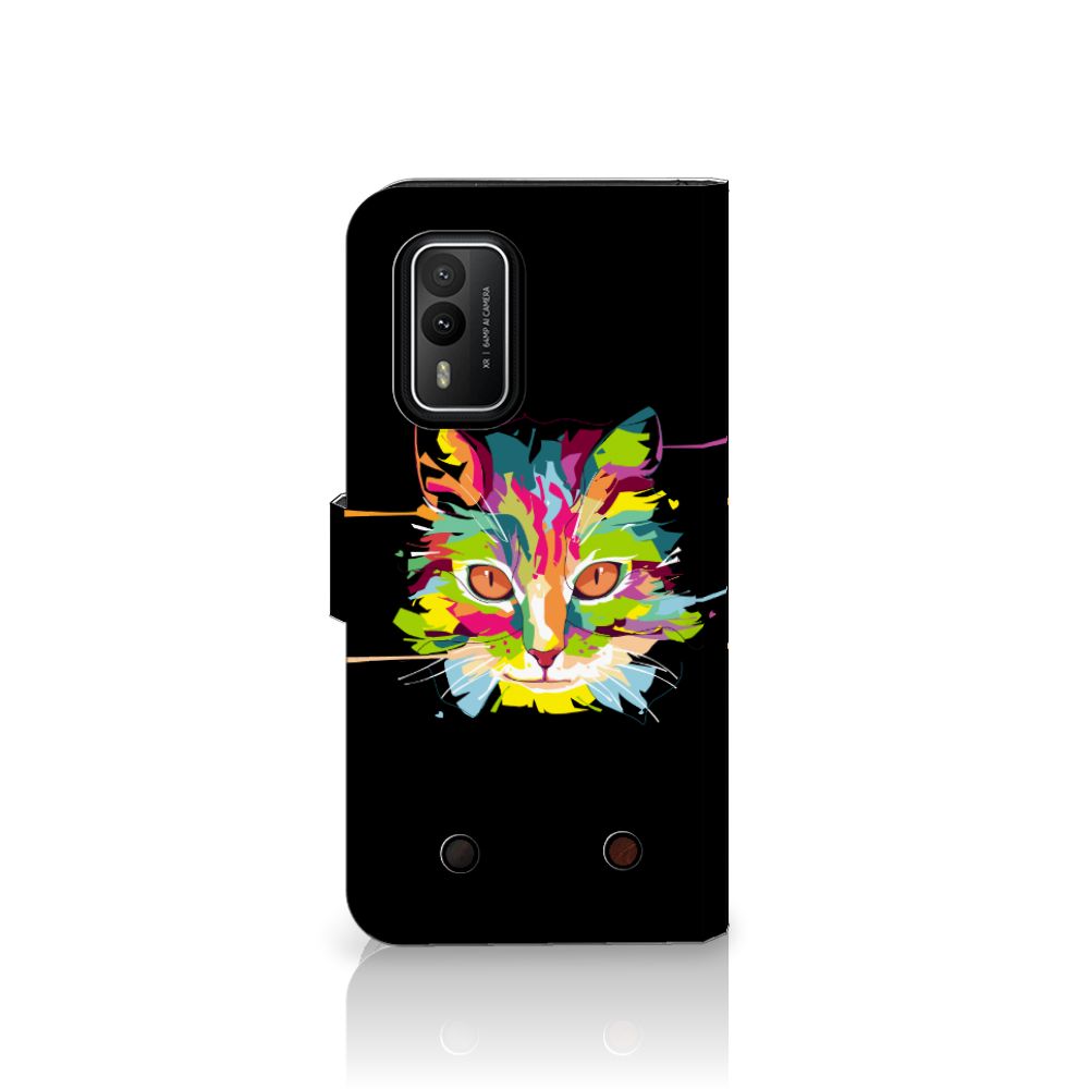 Nokia XR21 Leuk Hoesje Cat Color hoesje katten ontwerp voorkant