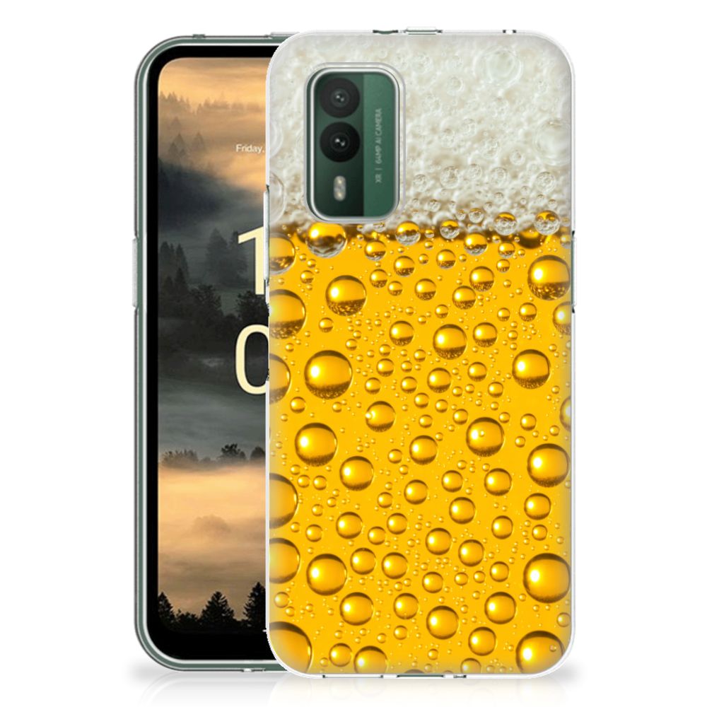 Nokia XR21 Siliconen Case Bier met een trendy bierprint en druppels voor optimale bescherming en stijl.