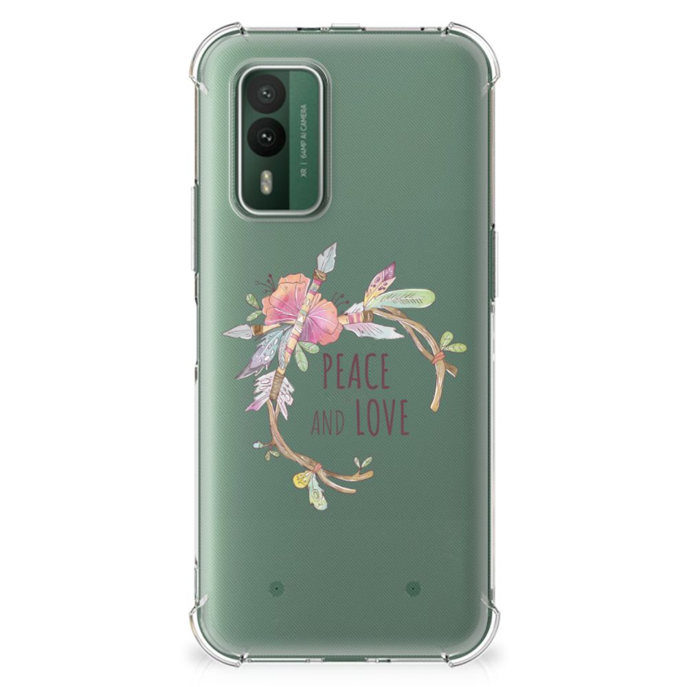 Nokia XR21 Stevig Bumper Hoesje Boho Text B2C Telecom