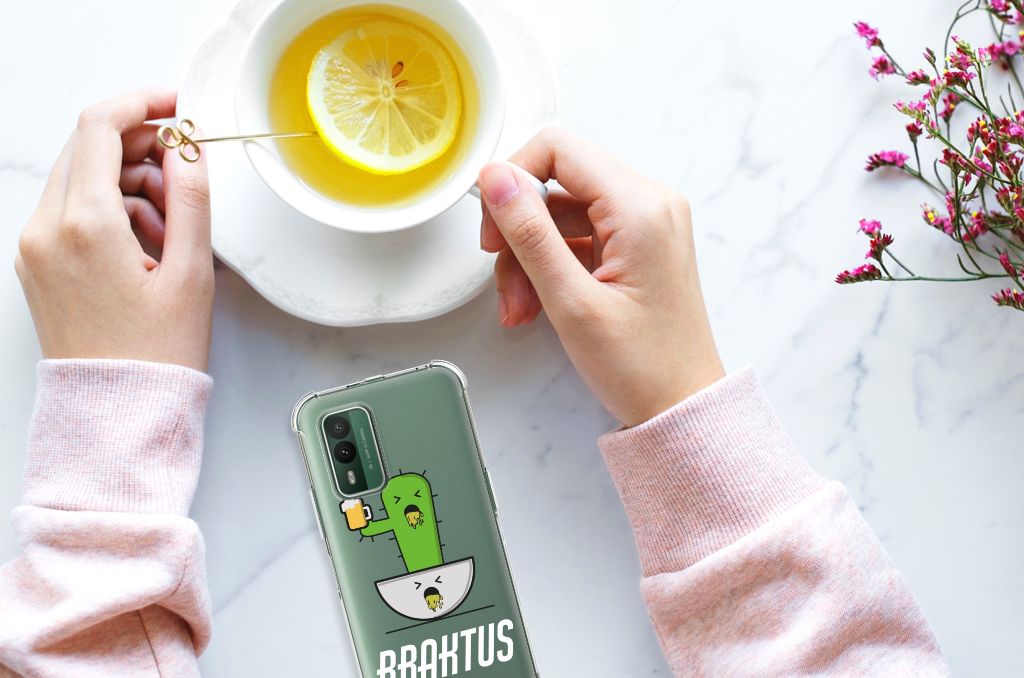 Nokia XR21 Stevig Bumper Hoesje Braktus telefoonhoesje omhoog drankje