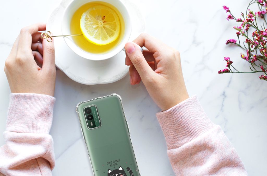 Nokia XR21 Stevig Bumper Hoesje Cat Good Day B2C Telecom