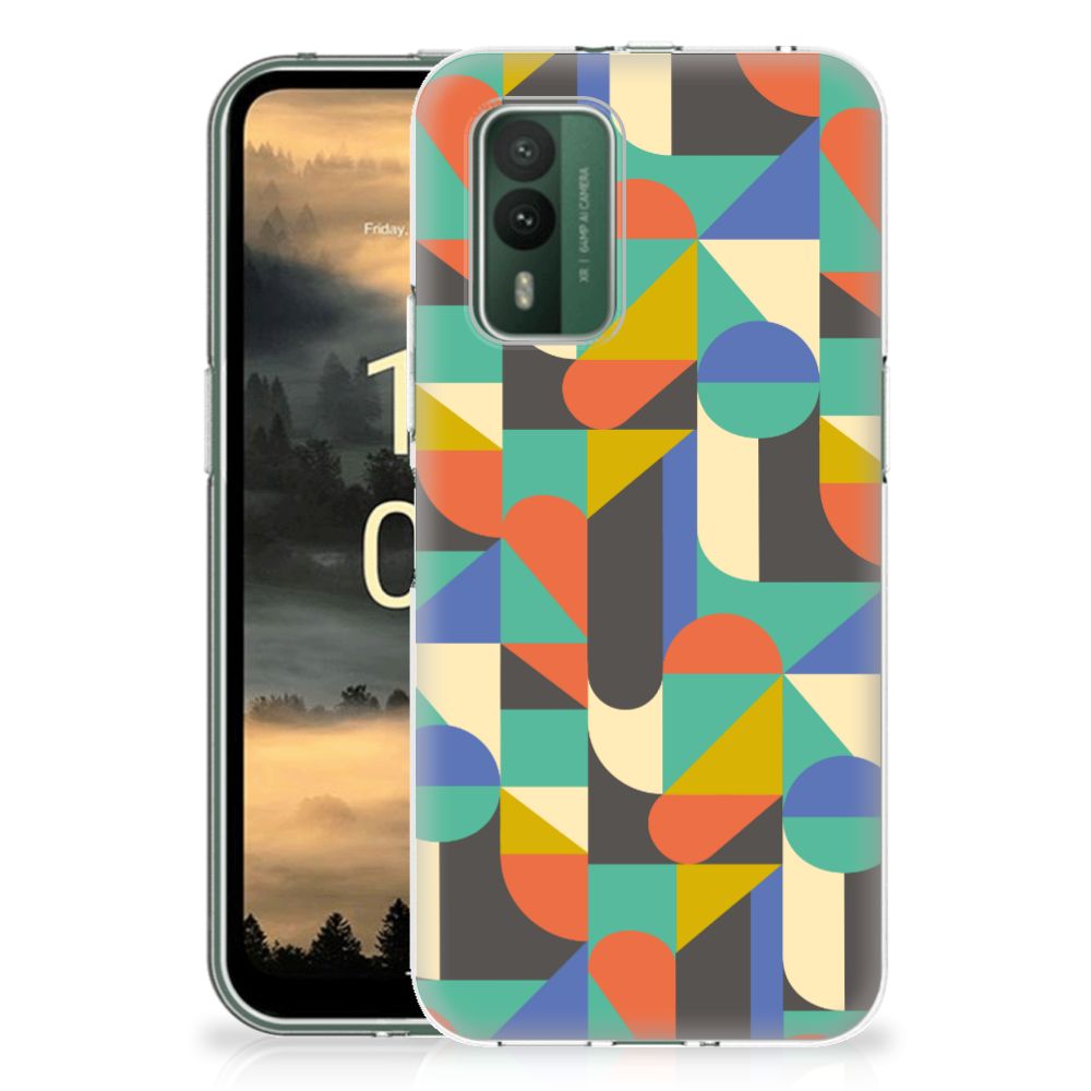 Nokia XR21 TPU bumper Funky Retro achterkant kleurencollage retro