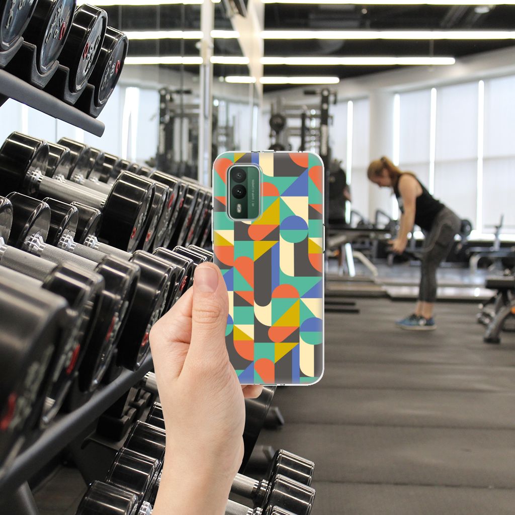 Nokia XR21 TPU bumper Funky Retro design hoesje hand sportomgeving