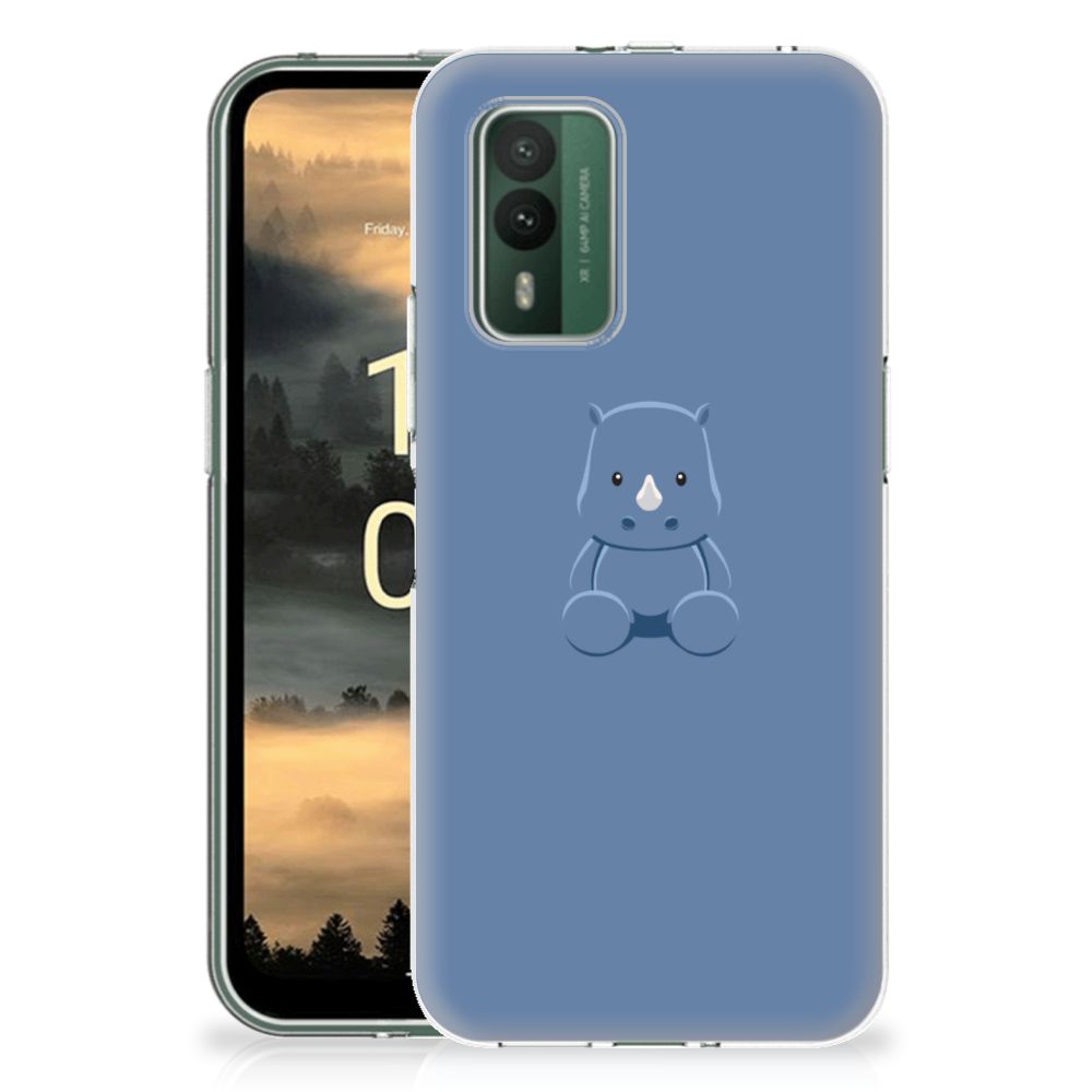 Nokia XR21 Telefoonhoesje met Naam Baby Rhino telefoonhoesje baby rhino design achterzijde