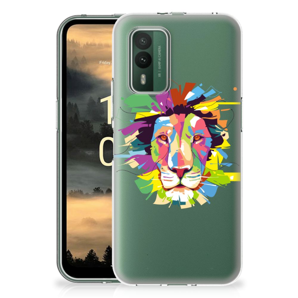 Nokia XR21 Telefoonhoesje met Naam Lion Color telefoonhoesje lion kleur