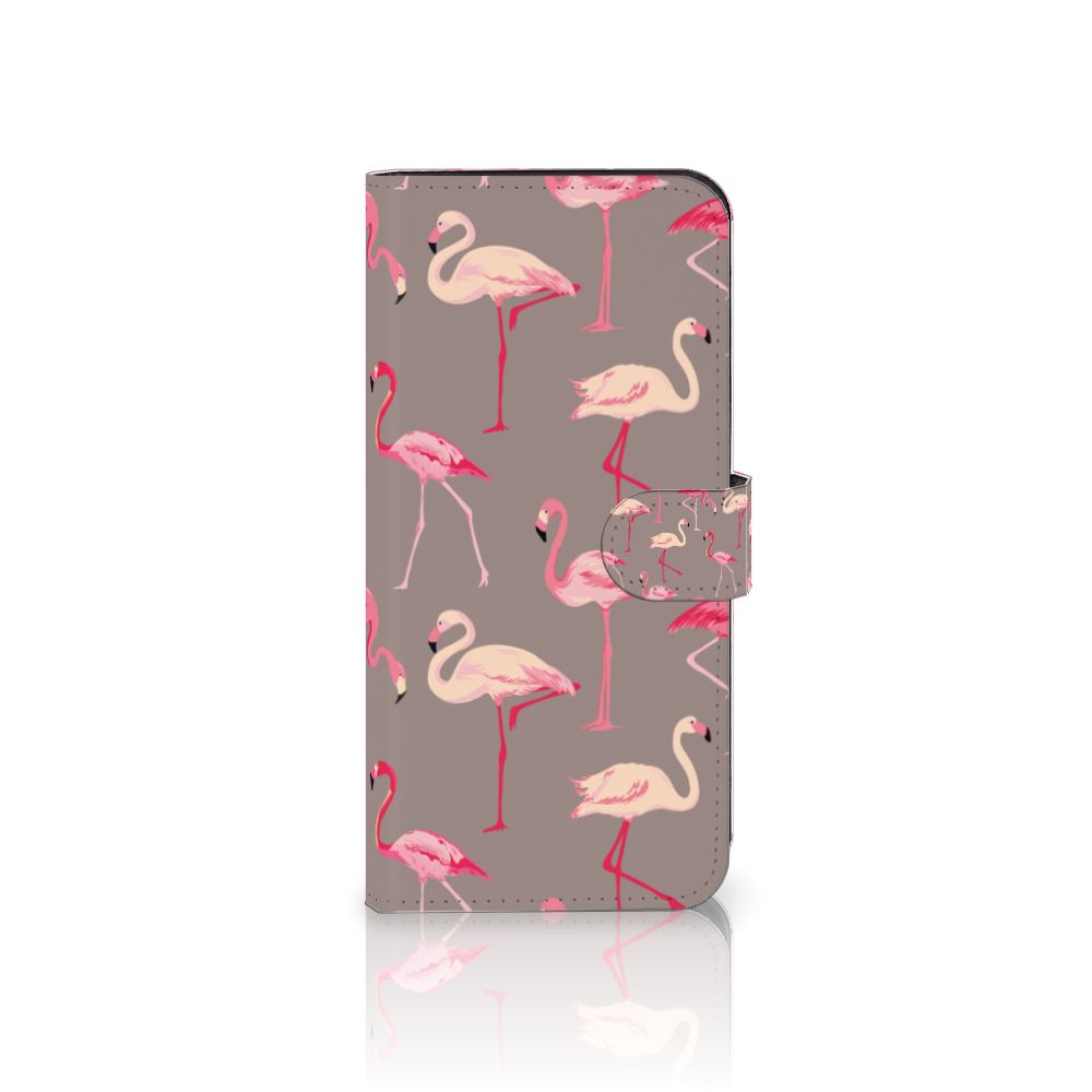 Nokia XR21 Telefoonhoesje met Pasjes Flamingo hoesje flamingo design vooraanzicht