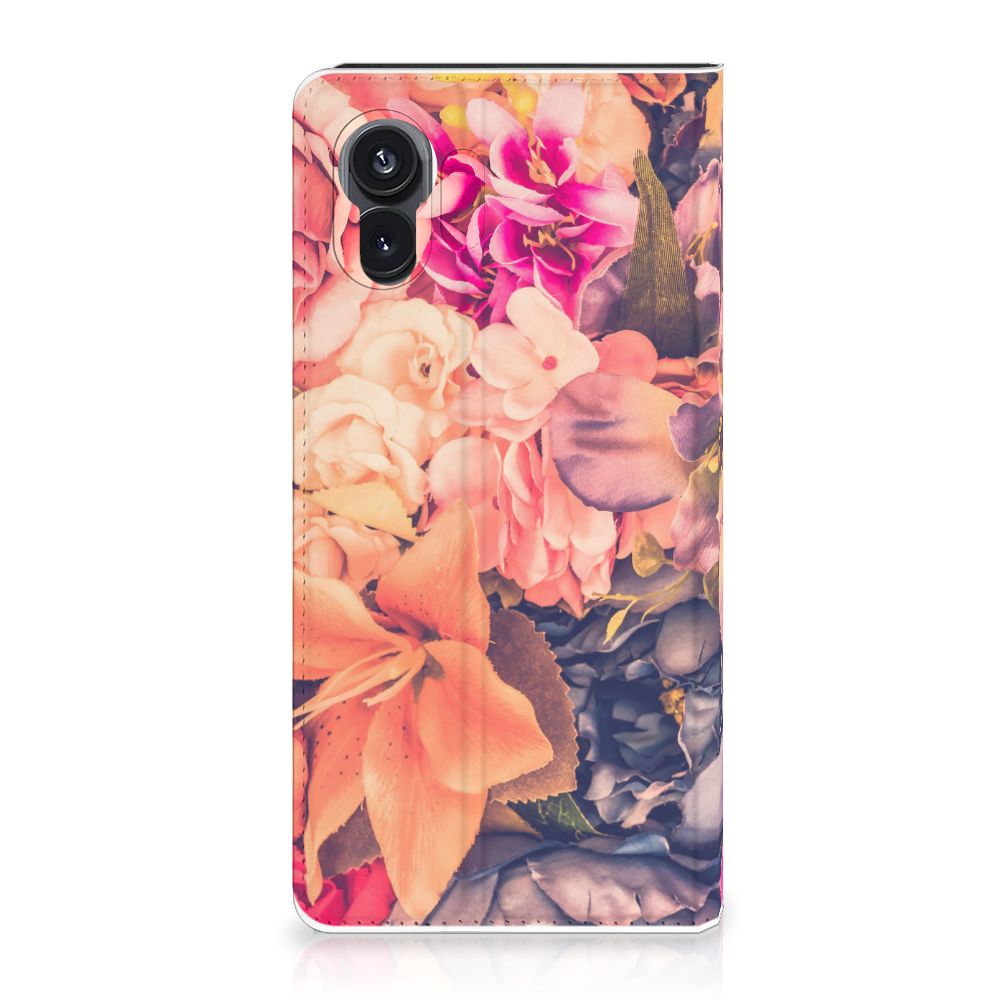 Nothing Phone (2) Hoesje maken Uil stand case bloemen kleurrijk