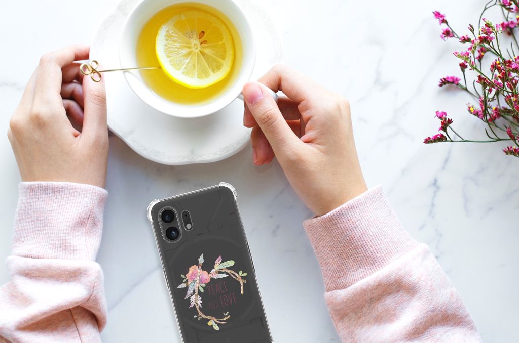 Nothing Phone (2) Stevig Bumper Hoesje Boho Text B2C Telecom