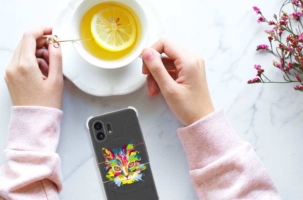 Nothing Phone (2) Stevig Bumper Hoesje Cat Color B2C Telecom
