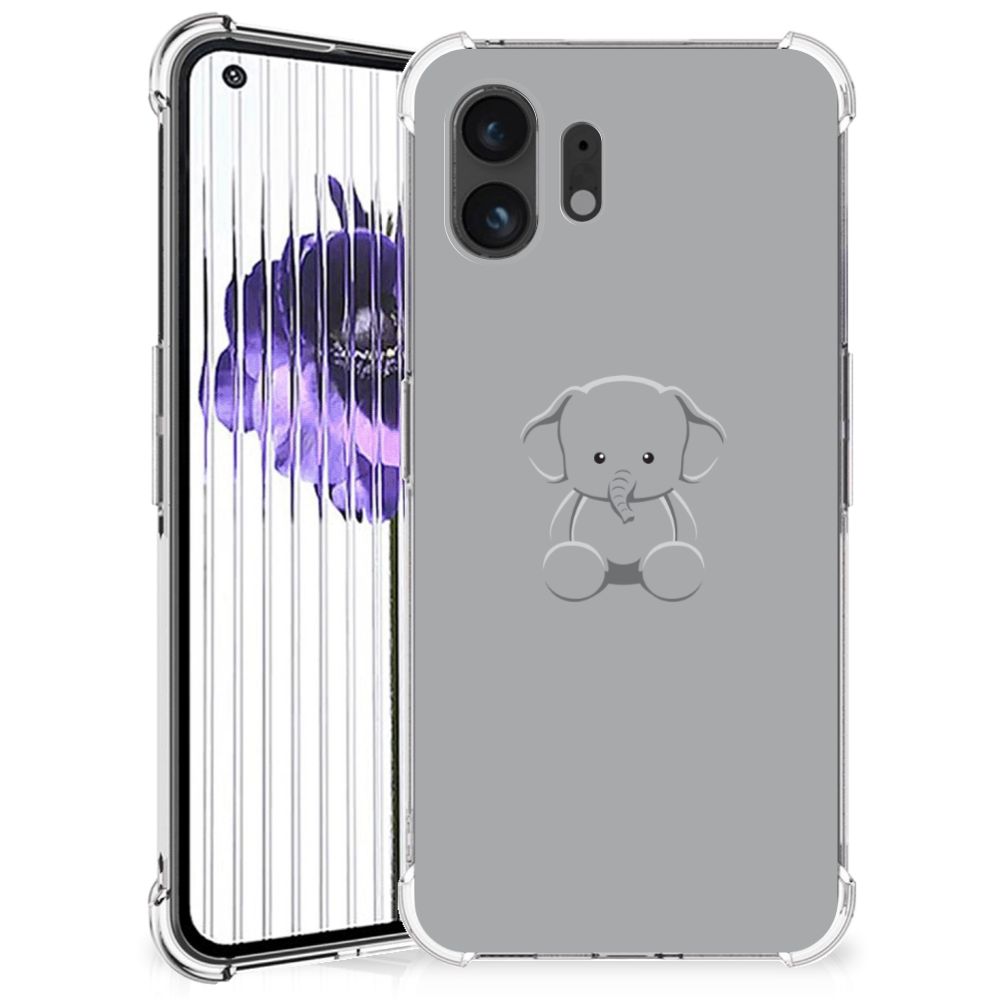 Nothing Phone (2) Stevig Bumper Hoesje Grijs Baby Olifant B2C Telecom