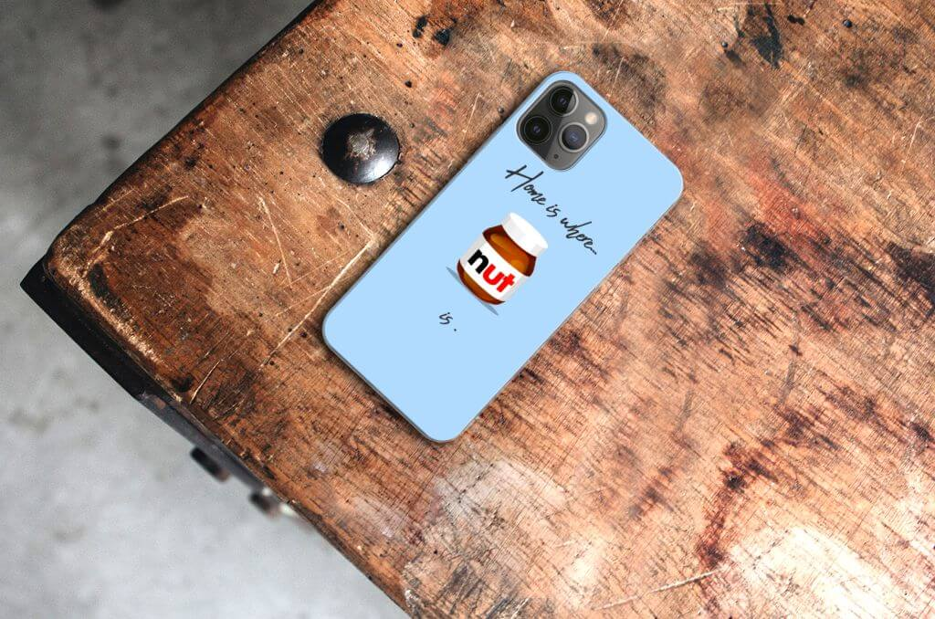 Nut Home Hoesje voor iPhone 11 Pro Book Case blauw design aanzicht