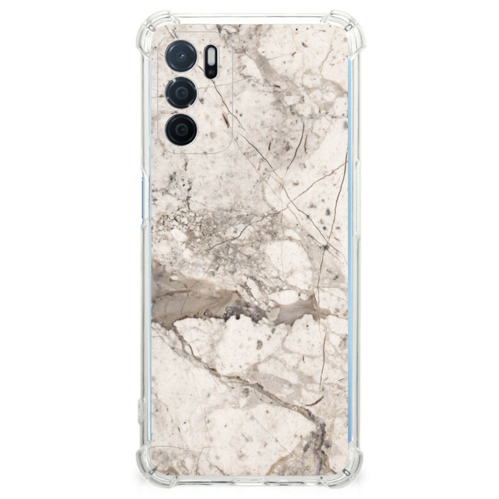 OPPO A16 | A16s | A54s Anti-Shock Hoesje Marmer Beige B2C Telecom