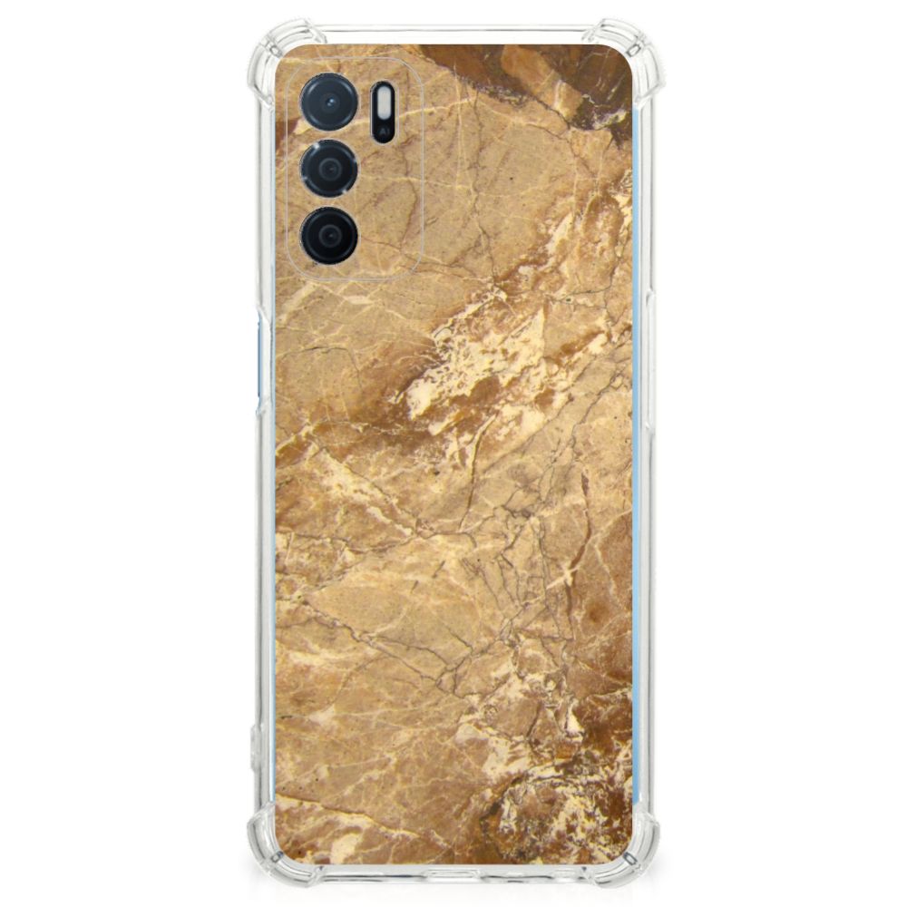 OPPO A16 | A16s | A54s Anti-Shock Hoesje Marmer Creme B2C Telecom