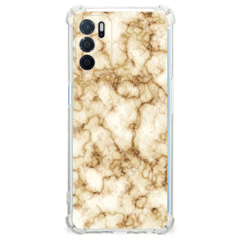 OPPO A16 | A16s | A54s Anti-Shock Hoesje Marmer Goud B2C Telecom