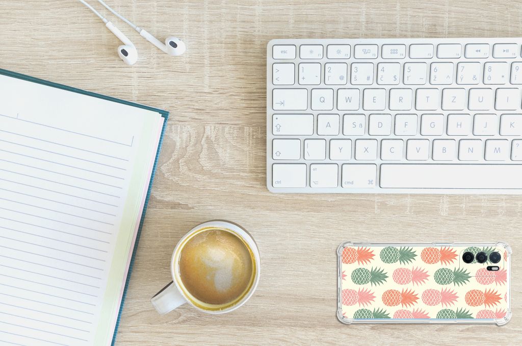 OPPO A16 | A16s | A54s Beschermhoes Ananas B2C Telecom