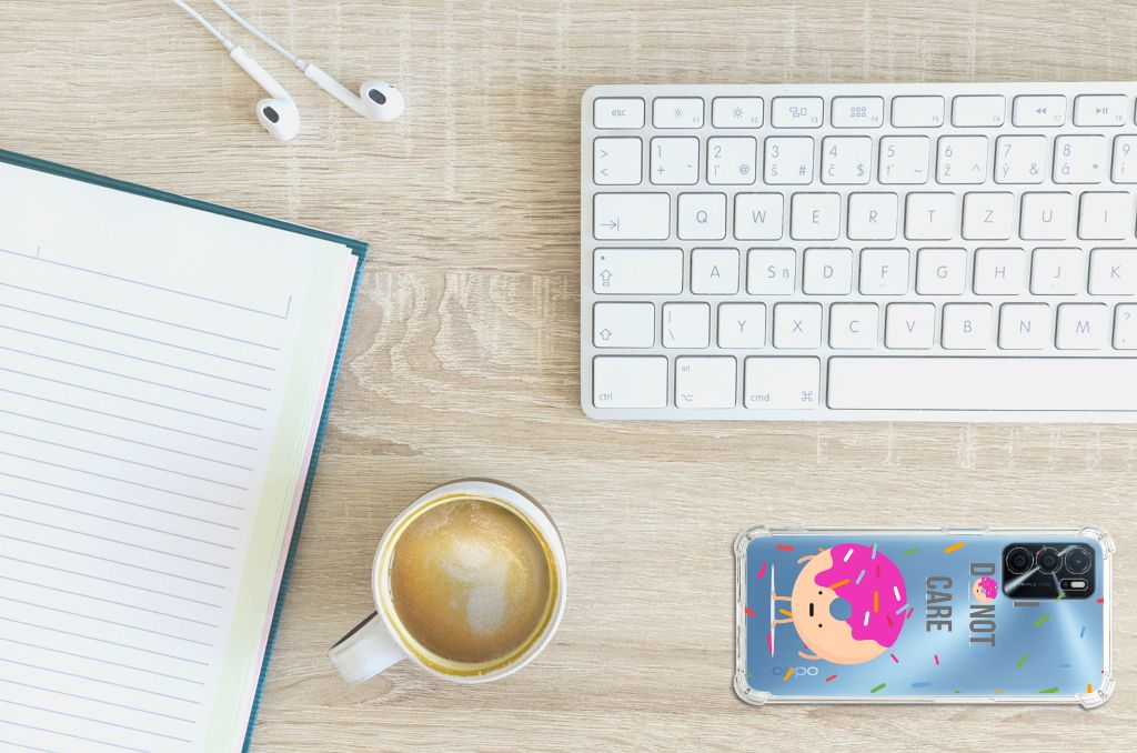 OPPO A16 | A16s | A54s Beschermhoes Donut Roze B2C Telecom