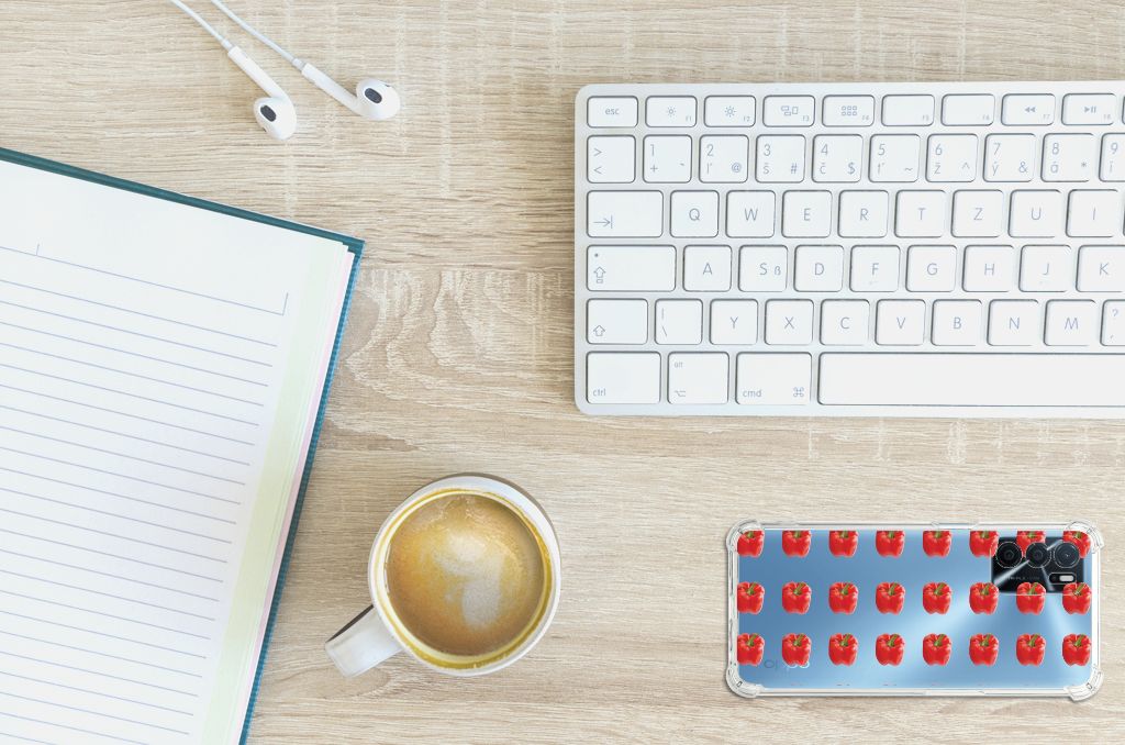 OPPO A16 | A16s | A54s Beschermhoes Paprika Red B2C Telecom