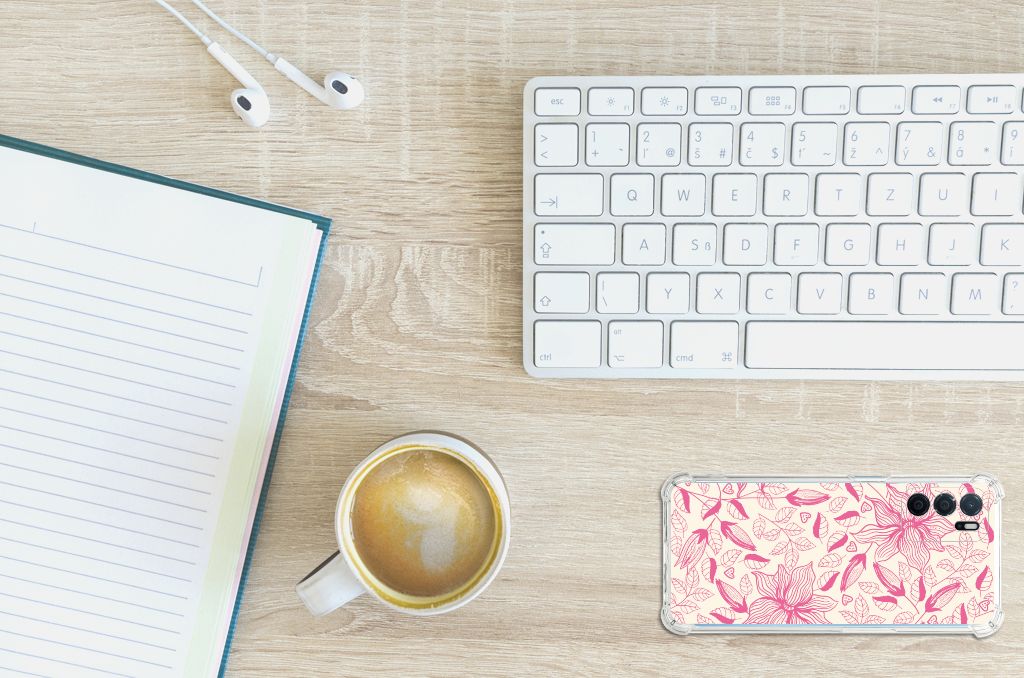 OPPO A16 | A16s | A54s Case Pink Flowers B2C Telecom