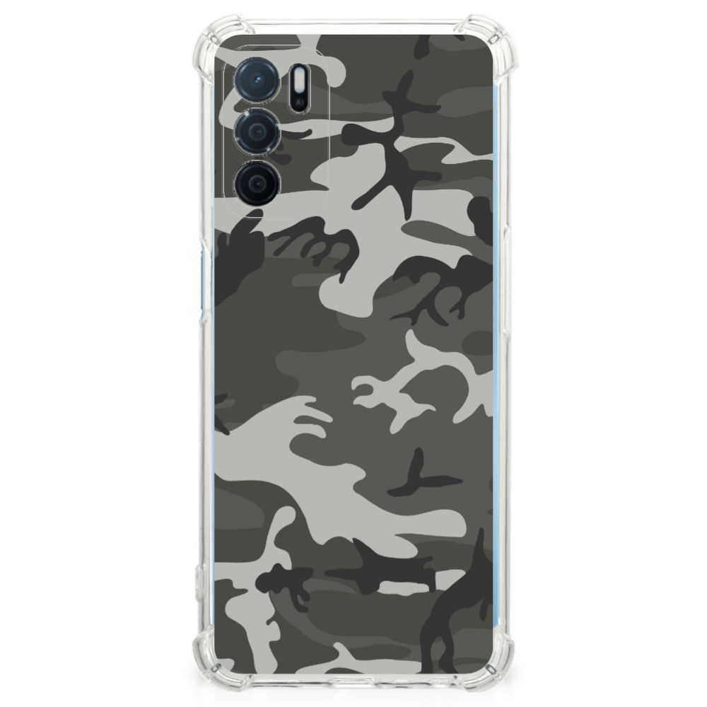 OPPO A16 | A16s | A54s Doorzichtige Silicone Hoesje Army Light B2C Telecom