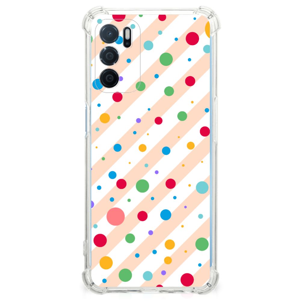 OPPO A16 | A16s | A54s Doorzichtige Silicone Hoesje Dots B2C Telecom