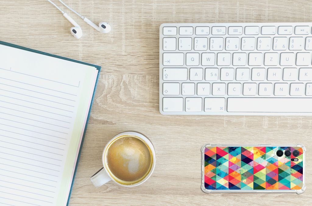 OPPO A16 | A16s | A54s Doorzichtige Silicone Hoesje Geruit B2C Telecom